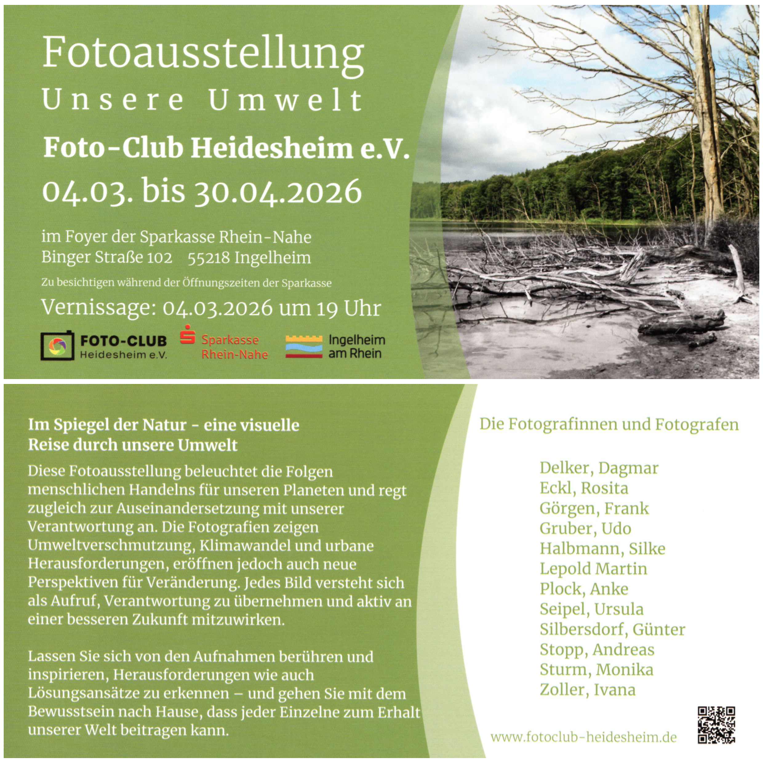 Flyer Ausstellung Sparkasse 2026_1+2 Fotoausstellung 2026 Unsere Umwelt